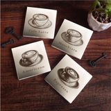 Storemax Kahve Taş Bardak Altlığı Seti - 4 Parça - Dekoratif, Rustik Mutfak Aksesuarı, 10X10 Cm, Kaydırmaz Tabanlı, Şık ve Dayanıklı SC102 - 0 - 249 ml