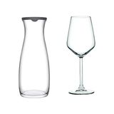 Storemax Kırmızı Şarap Kadehi, 2'li, 350 cc + Amphora Karaf - 0,21 lt - 51R-Turuncu