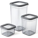 Storemax Life Tower Premium 8’li Saklama Kabı Seti – 3 Farklı Boy, Dikey Tasarım, Kilitli Kapak, Bpa Içermez - 0,33 - 0 Siyah