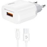 Storemax Lightning USB Girişli 3.0 Hızlı Şarj Aleti, Yüksek Hızda Şarj Eder. Güvenli Şarj Için Akım Korumalı, Telefonunuzu Tanır ve Maksimum Hızda Şarj Eder. Lightning Girişli Cihazlar Için Uyumlu - Ahşap