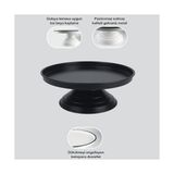 Storemax Lin Metal Frezya Ayaklı Servis Tabağı, Sunum Tabağı, Metal Ayaklı Siyah Sunum Tabağı, Pasta Sunum LN1214S - 0,21 lt - 51R-Turuncu