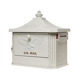 Storemax Mailboxes Hamilton Cast Alüminyum Post-Mount Posta Kutusu, HM200WAM, Beyaz - 0 - Siyah