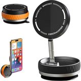 Storemax Manyetik Araç Telefon Tutucu 360° Döner Başlık – Mekanik Vakumlu Güçlü Sabitleme, Silikon Kaymaz Tutuş, Mag-Safe Uyumlu, Tüm Serisi ile Uyumlu, Araç Içi Telefon Stand, Siyah - Ahşap