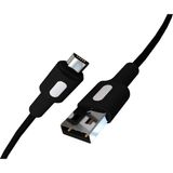 Storemax Micro USB Hızlı Şarj Kablosu (Siyah + Beyaz/siyah Uç) (150 Cm) - Ahşap