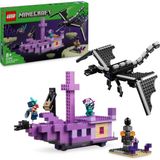 Storemax Minecraft Ender Ejderhası ve End Gemisi 21264-8 Yaş ve Üzeri Oyunları Seven Çocuklar Için Minecraft Video Oyununa Dayalı Yaratıcı Oyuncak Yapım Seti, Doğum Günü Hediyesi (657 Parça) - (ClearEyelets)Black-RadiantOrchid