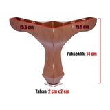 Storemax Mobilya Kanepe Koltuk Çekyat Yükseltme Ayağı Plastik, Lükens Kahve 14 Cm, 4 Adet - 001-Renkli