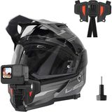 Storemax Motosiklet Kaskı Hero 11, 10, 9, 8, 7, 6, X3, One X2, One X, One X, Djı Osmo Aksiyon, Kaymaz Silikon, Kurulumu, Aksiyon Kamera Aksesuarları (2. Nesil) Için Çene Montajı - Ahşap