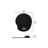 Storemax Mountain Ergonomik Mouse Pad Bilek Destekli – Yumuşak Dolgulu Kaymaz Siyah Mousepad - 001-Renkli