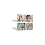 Storemax Mutlu Kız Taş Bardak Altlığı Seti - 4 Parça - Dekoratif, Rustik Mutfak Aksesuarı, 10X10 Cm, Kaydırmaz Tabanlı, Şık ve Dayanıklı SC147 - 0 - 249 ml