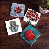 Storemax Nar Ağacı, Nar, Fatma Ana Eli Taş Bardak Altlığı Seti - 4 Parça - Dekoratif, Rustik Mutfak Aksesuarı, 10X10 Cm, Kaydırmaz Tabanlı, Şık ve Dayanıklı SC191 - 0 - 249 ml