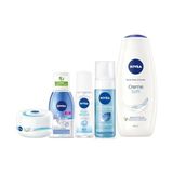 Storemax Nivea Gelin Çeyiz Seti, Duş Jeli 500ML, Yüz Yıkama Köpüğü, Deodorant, Göz Makyaj Temizleyici, Krem,çantalı