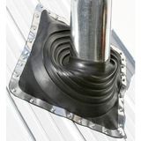 Storemax Oatey 14052 10,2 cm Flaş, 20,3 x 20,3 cm Taban, Profilli Malzemelerle Kullanım Için ve Her Türlü Çatı Yüzeyine Monte Edilebilir, 0,6 cm - 14,6 cm - 0 - Siyah