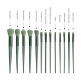 Storemax Orret Home 13 Parça Makyaj Fırça Seti, Fondöten, Pudra, Kapatıcı, Göz Farı, Allık, Vurgulayıcı, Kaş Fırçası Içeren Set, Yeni Başlayanlar ve Profesyonel Makyaj Sanatçıları Için, Bez Çantalı (Yeşil)