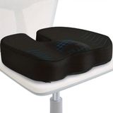 Storemax Ortopedik Oturma Visko Cocix Elastik Basur Oturma Simidi Yastığı Hemoroid Yastık,, Siyah, - Standart