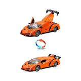 Storemax Oyuncak Kapıları ve Bagajı Açılan Uzaktan Kumandalı Full Fonksiyon Şarjlı Arabası Süper Hızlı 1:16 Işıklı Spor Araba (Turuncu) - Altın