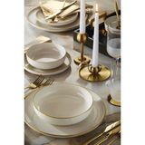 Storemax Porselen 8 Parça 2 Kişilik Yemek Takımı, Altın Fileli