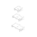 Storemax Prexua Riser Masaüstü Monitör Standı - Monitör Yükseltici (Siyah, Large) - 1BW-Beyaz
