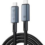 Storemax Profesyonel 240W Type-C Şarj Kablosu 40GBPS Veri Aktarım 8k HDMI Laptop Şarj Usb4.0 - 0 - Siyah