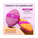Storemax Real Techniques 4 Paket Mucize 2'si 1 Arada Puflar, Çift Taraflı Makyaj Karıştırma Pufu, Tersinir Elastik Bant, Hassas Makyaj Süngeri ve Pudra Pufu, Sıvı, Krem ve Toz Ürünleri Için