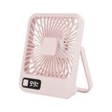Storemax Şarjlı Taşınabilir Sessiz Masa Vantilatörü, 1 Adet, 180° Ayarlanabilir, 5 Hız, LED Göstergeli, Type-C Şarj Edilebilir, Portatif Mini Fan - 001-Siyah