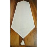 Storemax Simli Runner Püsküllü, Kırık Beyaz, 45X150CM - 0 - Siyah