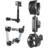 Storemax Top Kelepçe Montaj Çubuk Direği Bisiklet Bisiklet Motosiklet Gidon Tüp Tutucu Aksesuarları Hero 13 12 11 10 9 8, Djı Osmo Action 5 Pro 4 3 X3 X4 Go3 Ace Pro ile Uyumlu - Ahşap