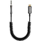 Storemax Type-C To 3.5mm Örgülü Aux Kablo Dönüştürücüleri (Tüm Type-C Girişli Telefonlar ile Uyumludur - 15 Destekler (Spiralli) - Ahşap