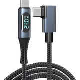 Storemax USB 4 Kablo, Thunderbolt Kablo Için Dik Açı Pd 240 W Çift Destekler 8k Hd Ekran USB C Kablosu 8K@60Hz 40GBPS Veri Aktarımı (1metre/4ft) ZR849 - 0 - Siyah