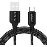 Storemax Usb-A'dan Usb-C'ye Örgülü, 1 Metre, Hızlı Şarj ve Data Kablosu, Siyah - Ahşap