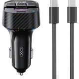 Storemax Xo Is Beauty Araç Mp3 Şarj Cihazı BCC17- Type-C Örgü Kablo - 30W Pd Hızlı Şarj, Bluetooth V5.3, Fm Verici, Mp3/wav Format Desteği, Çift USB Portu, Aşırı Gerilim, Isınma ve Kısa Devre Koruma | Siyah - Ahşap