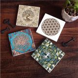 Storemax Yaşam Çiçeği, Hayat Ağacı Taş Bardak Altlığı Seti - 4 Parça - Dekoratif, Rustik Mutfak Aksesuarı, 10X10 Cm, Kaydırmaz Tabanlı, Şık ve Dayanıklı SC106 - 0 - 249 ml