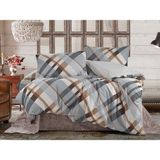 Storish Check Ranforce Tek Kişilik Nevresim Takımı %100 Pamuk Kahverengi - 160 x 120 cm