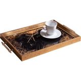 Storish Dekoratif Kulplu Tepsi ST-6018 - 30 x 50 cm