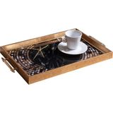 Storish Dekoratif Kulplu Tepsi ST-6022 - Gold
