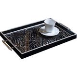 Storish Dekoratif Kulplu Tepsi ST-6027 - Gümüş