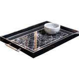 Storish Dekoratif Kulplu Tepsi ST-6032 - 30 x 50 cm