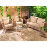 Storish Dubai Rattan Bahçe Takımı Cappuccino
