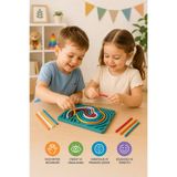 Stork ÇİFT TARAFLI SİLİKON AKTİVİTE PANOSU TIRTIL YOLU MONTESSORİ DUYUSAL OYUNCAK | İNCE MOTOR BECERİ GELİŞTİRİCİ Magly