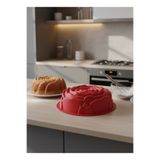 Stork Silikon Gül Şekilli Kek Kalıbı - 23 cm Yapışmaz Isıya Dayanıklı Büyük Çiçek Kek ve Pasta Kalıbı