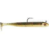 STORM 360GT SEARCHBAIT Silikon Yem, Tüm Sularda Avlanmak İçin Uygun, Tırtıklı Gövde, Geniş Kuyruk, Silikon Yumuşak Gövde, VMC İğne Silikon Yem Kahverengi 14 cm