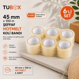 Storm Hotmelt Şeffaf Koli Bandı 45MM x 100M 6'lı Paket