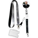 Stormistoretr Atatürk Imza Desenli 4 Lü Set Boyun Ipi Anahtarlık Yoyo Yaka Kartlığı - Siyah - İpli - 42 cm