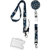 Stormistoretr Çiçek Desenli 4 Lü Set Boyun İpi Anahtarlık Yoyo Yaka Kartlığı 42 cm Uzunluk - İpli - Karışık - 42 x 20 mm