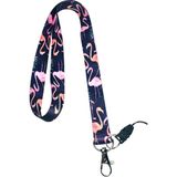 Stormistoretr Flamingo Yaka Kartı Boyun İpi 42 cm Uzunluk 20 mm Genişlik Canlı Renkler