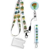 Stormistoretr Kaktüs 4 Lü Set Boyun Ipi Anahtarlık Yoyo Yaka Kartlığı