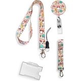 Stormistoretr Mantar 4'lü Set Boyun İpi Anahtarlık Yoyo Yaka Kartlığı 1 Adet Renkli Desenli 42 cm Uzunluk - yok
