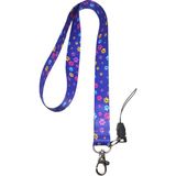 Stormistoretr Pati Desenli Boyun Yaka Kartı İpi 42 cm Uzunluk 20 mm Genişlikte Canlı Renkler