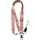 Stormistoretr Pembe Çizgisel Boyun İpi Telefon Askısı 1 Adet 42 cm Uzunluk 20 mm Genişlik