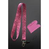 Stormistoretr Pembe Leopar Desenli Boyun Ipi Lanyard – Kartlık & Anahtarlık Askısı, Dayanıklı Kumaş - yok