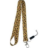 Stormistoretr Sarı Leopar Boyun Ipi Yaka Kartı Askı Ipi Telefon Askısı - 42cm - ipli